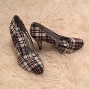 Plaid heels from Charlotte Russe size 9